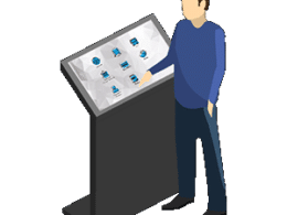 Logiciel d'Affichage Dynamique Conception d'interface tactile - 